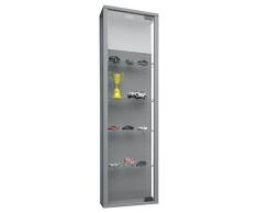 VCM 911788 - Vitrina de pared, vidrio, sin iluminación, Plata, mini