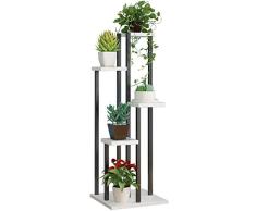 NMDD Estantes de Flores de 5 Niveles Soporte de exhibición de Plantas Bastidor de Metal Estantería de Utilidad Estante de Almacenamiento Estantes de macetas de Interior para Exteriores en Negro p