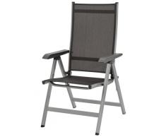 Kettler Basic Plus - Sillón plegable de aluminio, color plateado y antracita