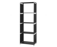 SONGMICS LSN14H - Estantería de pie con 4 Compartimentos (147 x 50 x 30 cm, para Cocina, Pasillo, vestíbulo, sótano o despacho, Tela, 50 x 30 x 147 cm)