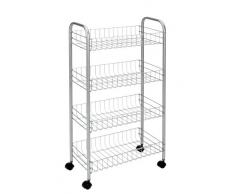 Metaltex M34187 - Carro verdulero metaltex ascona 4 bandejas