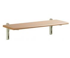 Element System Estantería de pared Element System, juego de arandelas semicirculares PINO, 590 x 185 x 16 mm, balda haya, aluminio blanco