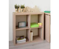 Miroytengo Estanteria Cubos 4 Huecos Color Cambrian habitacion Juvenil Infantil almacenaje Comedor despacho 77x77x39