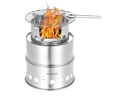 TOMSHOO Estufa de Leña Camping Hornillo Alcohol Portátil para Madera o Alcohol Camping Senderismo BBQ Picnic