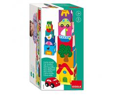 Goula- Pile-Up Car Puzzle Cubos apilables Coche, Multicolor, 12m+ (Diset 55202)