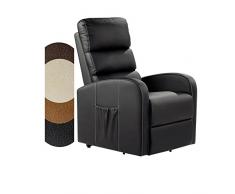 SILLÓN MASAJEADOR LEVANTAPERSONAS TOTAL RELAX - DISPONIBLE EN VARIOS COLORES (negro)