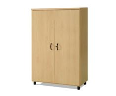 Euromof Armario de Oficina, Mediano, con Puertas. 92x42x144 cm. Color Haya.