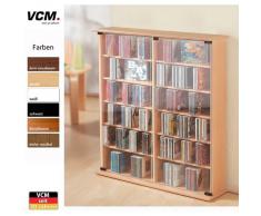 VCM Roma - Torre para CD/DVD, para 300 CDs, efecto corte de sierra, color roble Sonoma