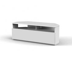 Mueble TV para Esquina. Ancho: 100 cms. Color Blanco. Ref. TRD-100 BCO