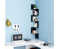 YQQJK Estantería Pared con Forma De Abanico, Estantería De Almacenamiento De Pared De Esquina De 5 Capas / 7 Capas TV De Fondo Unidad De Esquina De Pared Organización Baldas For Sala De Estar