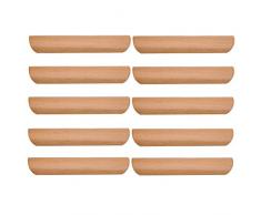 Tirador de 128 mm de madera de la manija del gabinete Tire del armario Armario Tirador de la manija de muebles con centros de orificios para gabinetes de cajones Paquete de 10