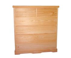 Greca Cómoda de Madera en Pino. 2+4 cajones. Sin Tratar, para Pintar. Medidas (Ancho/Fondo/Alto): 90 * 42 * 98 cms.