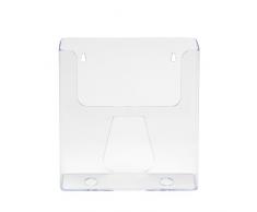 Deflect-o 76401- Soporte de pared para folletos (A4, 1 compartimento, vertical, recto), transparente