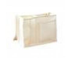 Bolso Colgante de Pared Oxford Tela Sofá Resto Brazo Organizador Almacenaje Decoración Beige / Negro - Beige