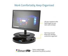 Kensington K52787WW - Soporte para Monitor Smartfit Spin2, Ergonómico Elevador de Pantalla Giratoria de 360 Grados
