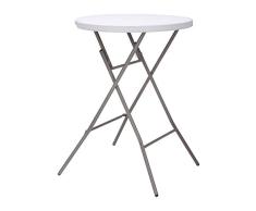 chiner - Mesa Redonda Alta Plegable 80 Ø x 110 (Al.) cm.