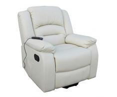 ECODE Sillón De Masaje Maximum, 9 programas, Calor Lumbar, Color Beige ECO-8198