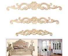 Madera tallada esquina Onlay diseño de puerta de estilo europeo muebles armario decoración, madera, ver imagen, 16*3cm