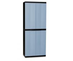 Dea Home Trend Line S - Armario escobero, 2 puertas, 4 estantes