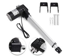 Guellin Actuador Lineal de 61cm con Movimiento de 12 V DC Actuador Eléctrico con Soporte de Montaje 6000N / 1320LB para Sillón Reclinable TV Mesa de Masaje Cama de Masaje y Sofá Eléctrico