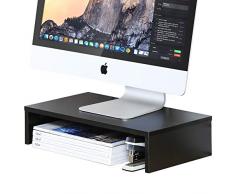 FITUEYES Elevador del Monitor de Madera Soporte para Monitor Color Negro DT104201WB