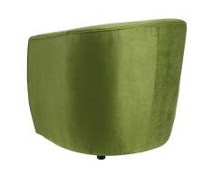 LOLAhome Butaca Vintage Verde tapizada de Terciopelo