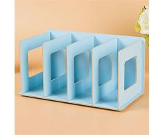 Caja de Almacenamiento de Escritorio CD multifuncional Rack de almacenamiento de archivos del Gestor de bastidores de madera del estante de DVD bricolaje estantería Estudiante para el Hogar, la Oficin