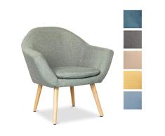MC Haus Navian Verde Pistacho - Sillón tapizado, butaca Estilo escandinavo para salón, Comedor o Dormitorio, Verde Pistacho