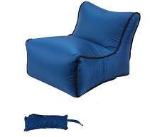 Redcolour® - Mini sillón Hinchable rápido para Playa, jardín, Camping, Azul Marino, 35X50X35CM
