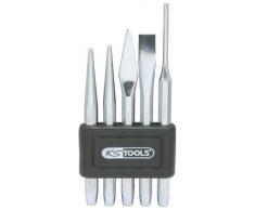 KS Tools 156.0160 - Ponche + cincel establece 5 PC, en el estante de plástico