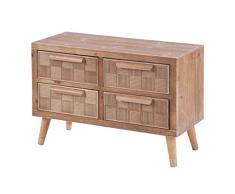 ts-ideen – Cómoda con cajones, mueble de TV, mesa de televisión, pasillo, estantería de madera, 55 x 80 cm