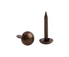 Uñas de tapicería vintage de 100 piezas, zapata de sofá, tachuela decorativa, tachuelas de tapicería antiguas, etiquetas de metal de bronce, tachuelas, clavos para muebles, kit de surtido(6 * 14 mm)