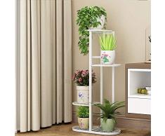 Cretee Metal Plant Stand Estantes de Flores Altos y Bajos Plantador Rack Almacenamiento Organizador Pantalla para Interior Jardín al Aire Libre Balcón (4-Tier 5 macetas)