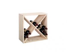 Zeller 13170 Kreuz - Botellero de madera natural (52 x 25 x 52 cm)