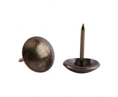 Hilitand 100 Piezas tapicería Tacos, Clavos para Muebles, Clavijas para sofá, Remaches, tapicería, alfileres para Manualidades, latón Antiguo, 13 * 17mm