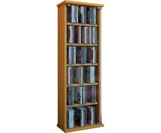 VCM 25203 Vetro - Estantería para CD y DVD (hasta 150 CD, 88 x 31 x 18 cm), madera de haya