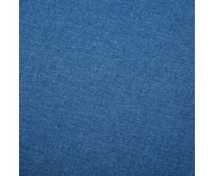 Tidyard Sofa de Salon Sofa Salon Moderno Sofá de 3 Plazas Azul Estructura de MDF y Tapicería de Tela y Patas de Madera Maciza 172 x 70 x 82 cm