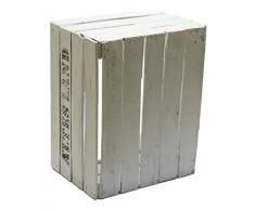 '4 pieza Massive Madera Cajas – Blanco "Antigua País/cajón-estantería – Manzana Caja – Fruta (