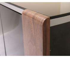 MDA Designs Sirius 850 - Mueble de Esquina para TV, Color Nogal y Negro