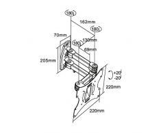 InLine 23103A - Soporte de pared para TV (orientable), negro