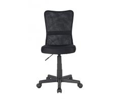 SixBros. Silla de oficina Silla giratoria negro - H-298F/2064