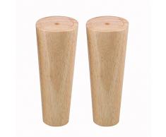 BQLZR 15 x 5.8 x 3.8 cm Sillas de madera de color cónico sofá de madera Sustitución de patas de muebles Pack de 4