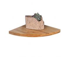 SAVORLIVING Estante de Esquina de Madera con Estante Flotante para Pared con Estante Flotante para baño, Dormitorio, Sala de Estar, Cocina, Oficina, Madera de bambú, Medium