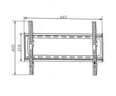 TM Electron TMSLC109L Soporte de pared universal fijo para monitores o televisores LED, OLED, LCD, Plasma de 32" hasta 65", max. 35 Kg, VESA 600X400 mm