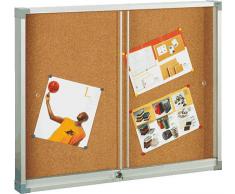 Faibo 614-2U - Vitrina de corcho, puerta corredera, 80 x 100 cm, Unidades contenidas: 1