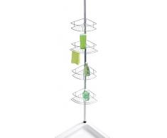 Wenko Dolcedo Estantería Telescópica, Acero Inoxidable, Plata Brillante, 23x31x275 cm