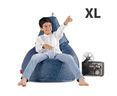 HAPPERS Puff Pera Polipiel Indoor Turquesa XL