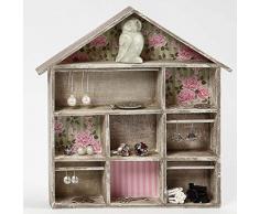 Estanteria en forma de casa, medidas 26x25,2 cm, A. 3,5 cm, ÃÂ¡rbol del tÃÂ©, 1ud