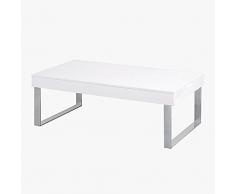 MerkaHome - Mesa de Centro Zen elevable lacada (Blanco)