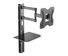 Maclean MC771-MC772 - Soporte de Pared para Pantalla con Estante para DVD (23- 42)